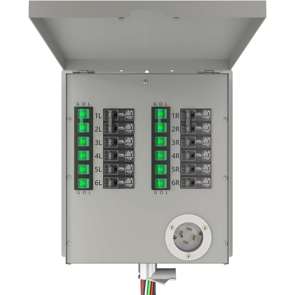 Nature's Generator Transfer Switch12-Circuits 120/240V 30A Non-automatic Power Transfer Kit