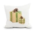 thumbnail image 1 of Nature's Gift 16 Inch Off White Holiday Print Decorative Throw Pillow, 1 of 2