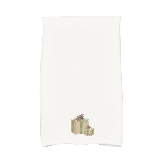 Nature's Gift 16 x 25 Inch Off White Holiday Print Kitchen Towel