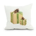 thumbnail image 1 of Nature's Gift 18 Inch Off White Holiday Print Decorative Throw Pillow, 1 of 2