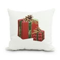 thumbnail image 1 of Nature's Gift 20 Inch Red Holiday Print Decorative Throw Pillow, 1 of 2