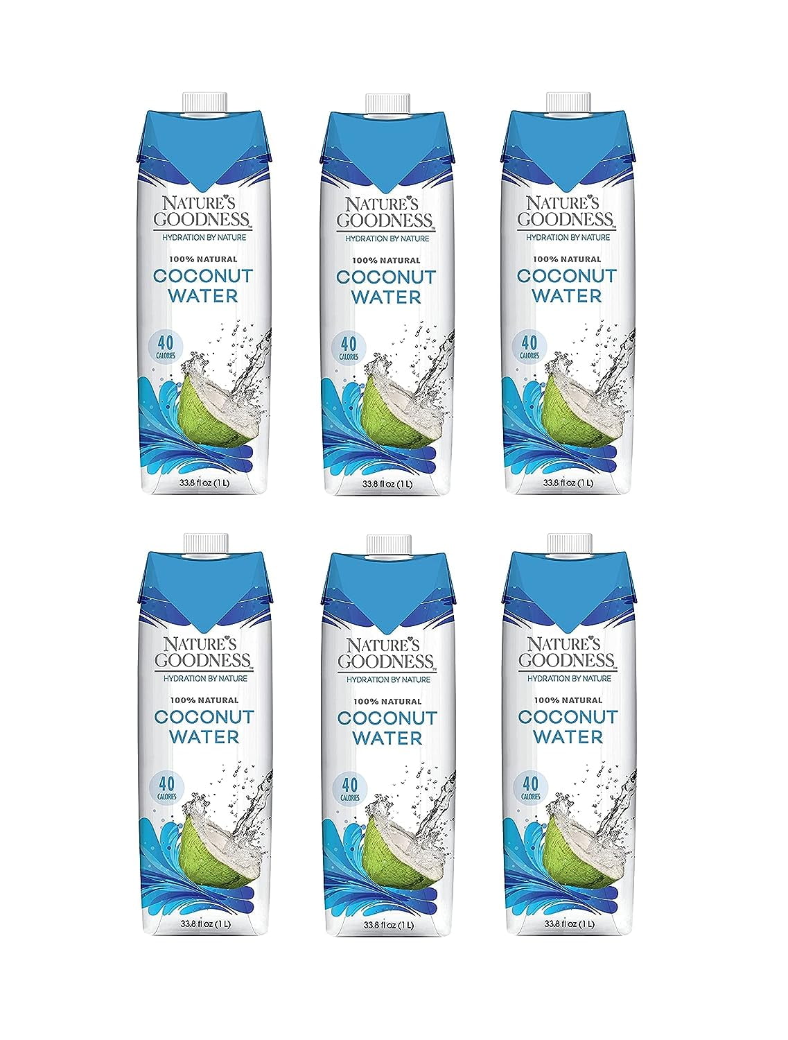 Nature's Goodness SugarFree Coconut Water Hydrating & Natural 6
