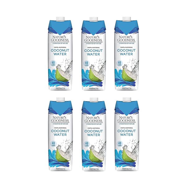 Nature's Goodness SugarFree Coconut Water Hydrating & Natural 6