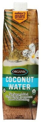 Nature's Greatest Foods Water Coconut 1 L (Pack of 6)