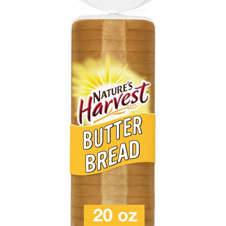 Nature's Harvest Butter Bread, 20 oz, White Bread, Bag - Walmart.com