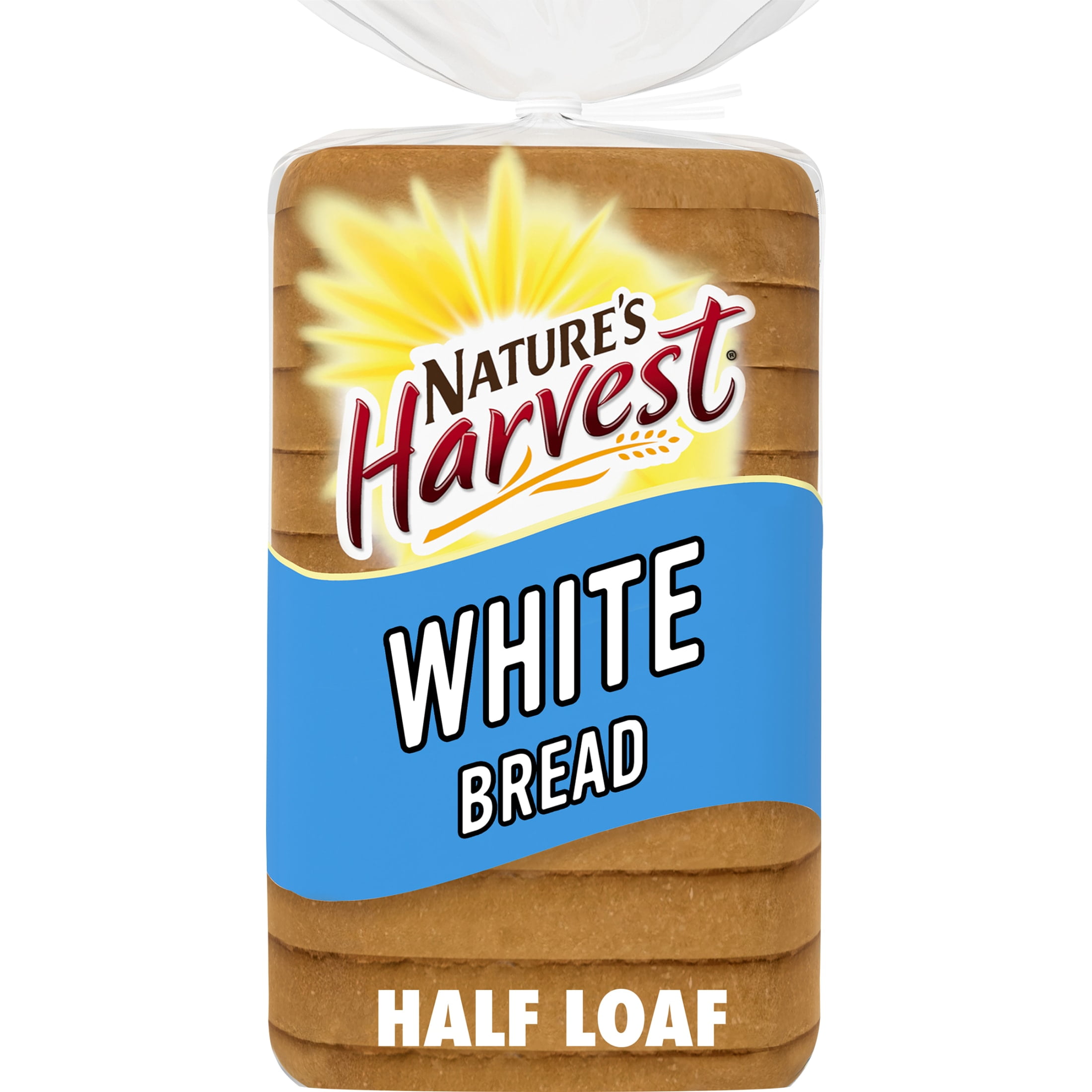 Nature's Harvest White Bread, Half Loaf, 12 oz, Sandwich Bread, Bag