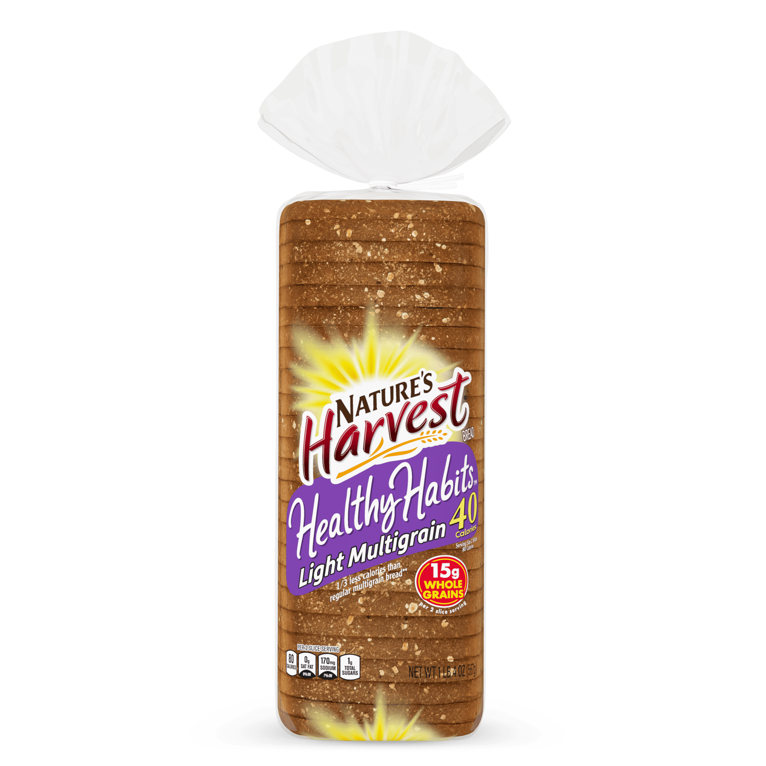 Nature's Harvest Healthy Habits Light Multigrain Bread, 20 oz