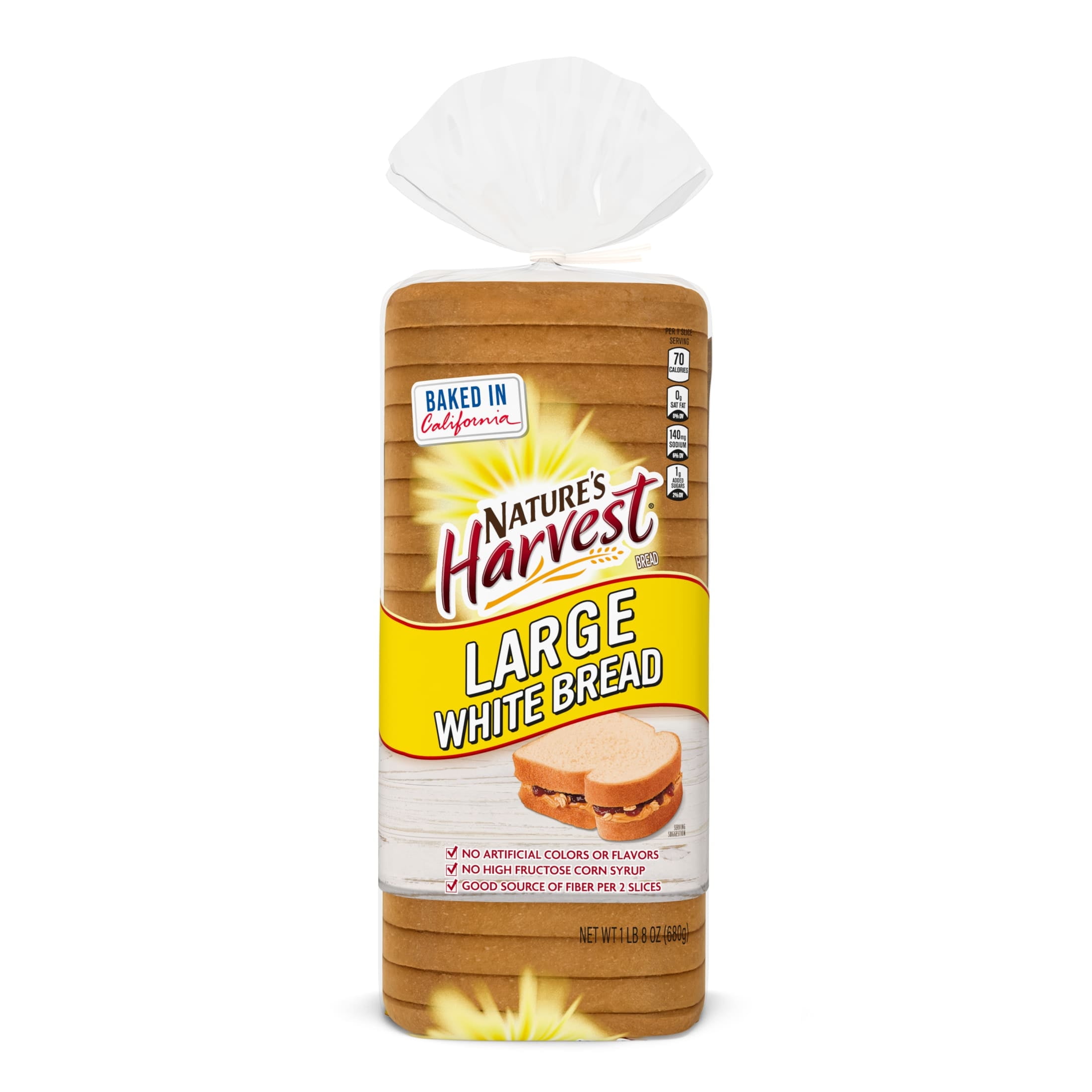 Nature's Harvest Large White Round Top Bread, 24 oz
