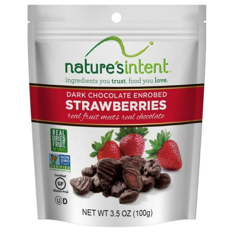 Natures Intent Strawberries, Dark Chocolate Enrobed - 3.5 oz