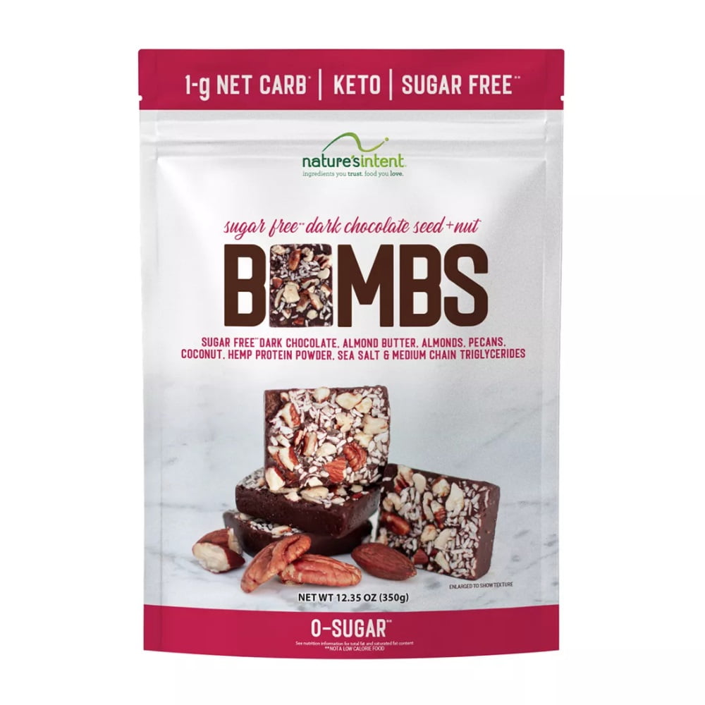 Natures Intent Keto Dark Chocolate Seed & Nuts Bombs
