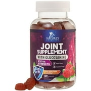 Nature's Joint Support Gummies Glucosamine Plus Vitamin E - Joint Support Supplement for Occasional Discomfort for Back, Knees & Hands - Joint Health & Flexibility Supplement - 120 Gummies