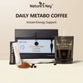 thumbnail image 1 of Nature's Key Daily Metabo Coffee, Metabolism Support Instant Black Coffee with MCT, Fucoxanthin & Green Coffee Bean Extract, Sugar-Free Energy Dietary Supplement, 7-Day Pack (14 Sachets Total), 1 of 12