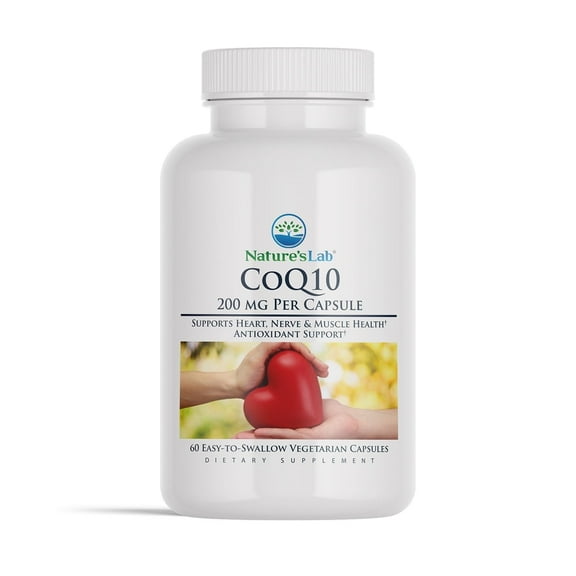 Nature's Lab CoQ10 200mg - 60 Count (2 Month Supply) - Supports Heart, Nerve & Muscle Health*