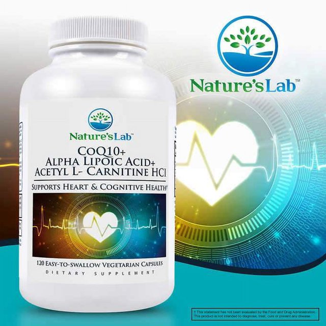 Nature's Lab CoQ10 + Alpha Lipoic Acid + Acetyl LCarnitine HCl, 120