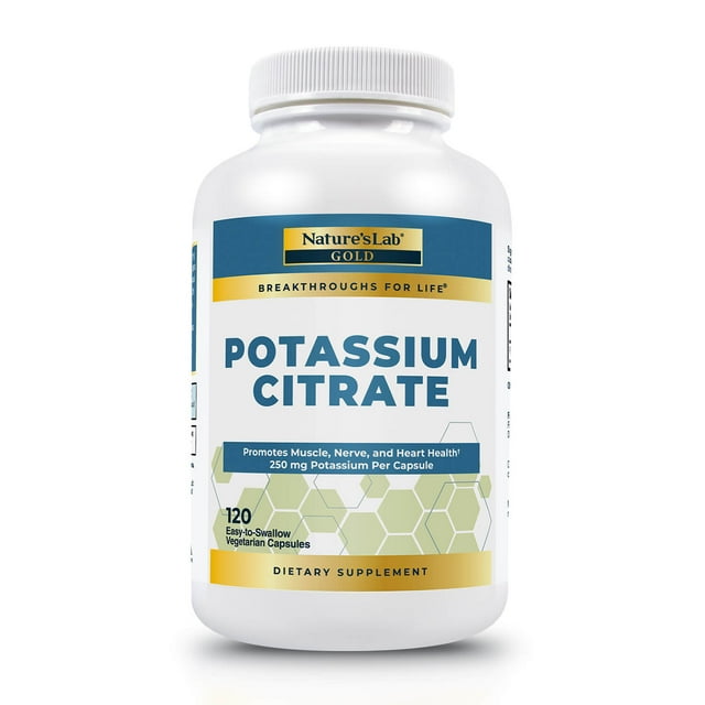 Nature's Lab Gold Potassium Citrate Nerve, Muscle and Heart Health