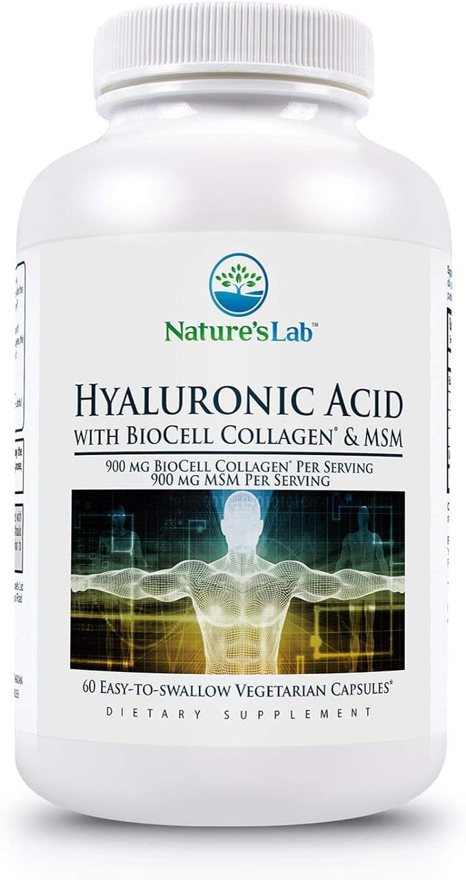 Nature's Lab Hyaluronic Acid with Biocell Collagen and MSM Skin