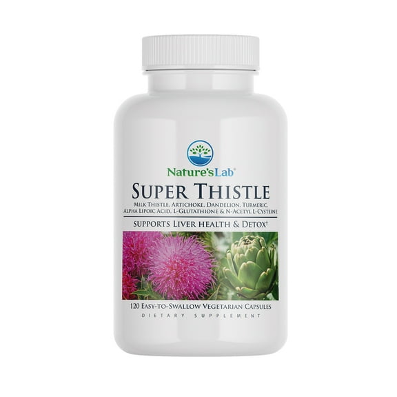 Nature's Lab Super Thistle Dietary Supplement - 120 Capsules - Promotes Healthy Liver Function*