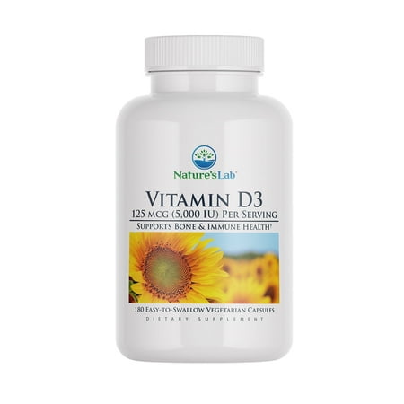 Nature's Lab Vitamin D3 5000 IU - 180 Capsules