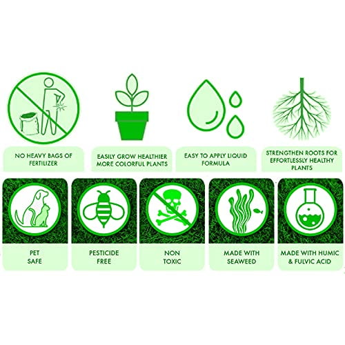 Nature’s Lawn BioEnhanced 1648 Liquid Lawn Fertilizer for All Grass Types, with Humic