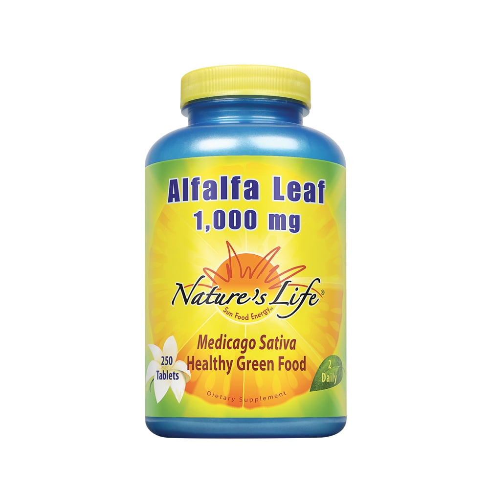 Nature's Life Alfalfa Leaf Tablets 1000mg 250 Count