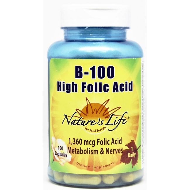 Nature's Life B100 High Folic Acid 100 Caps