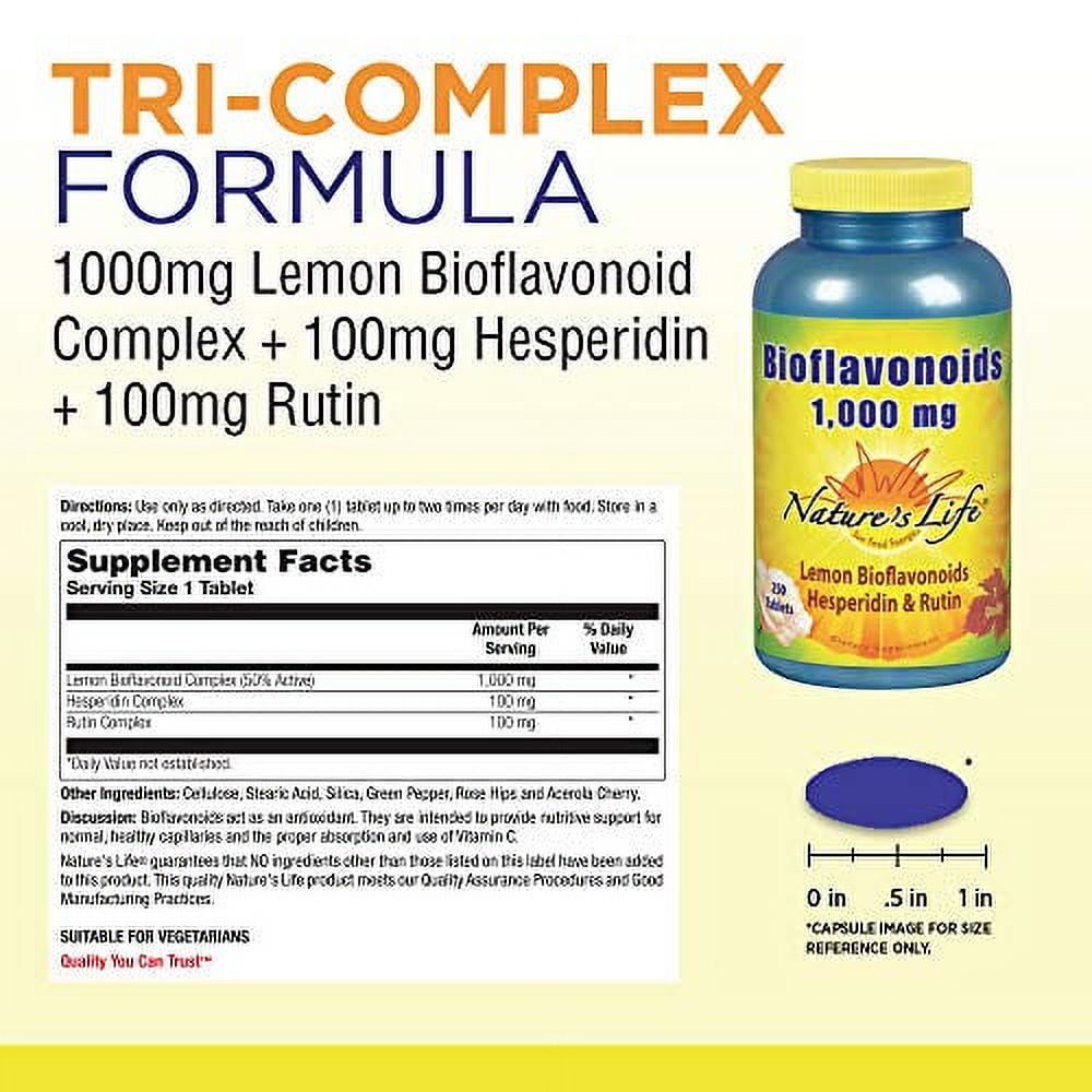 Nature's Life Bioflavonoids 1000mg per Serving 250 Capsules More