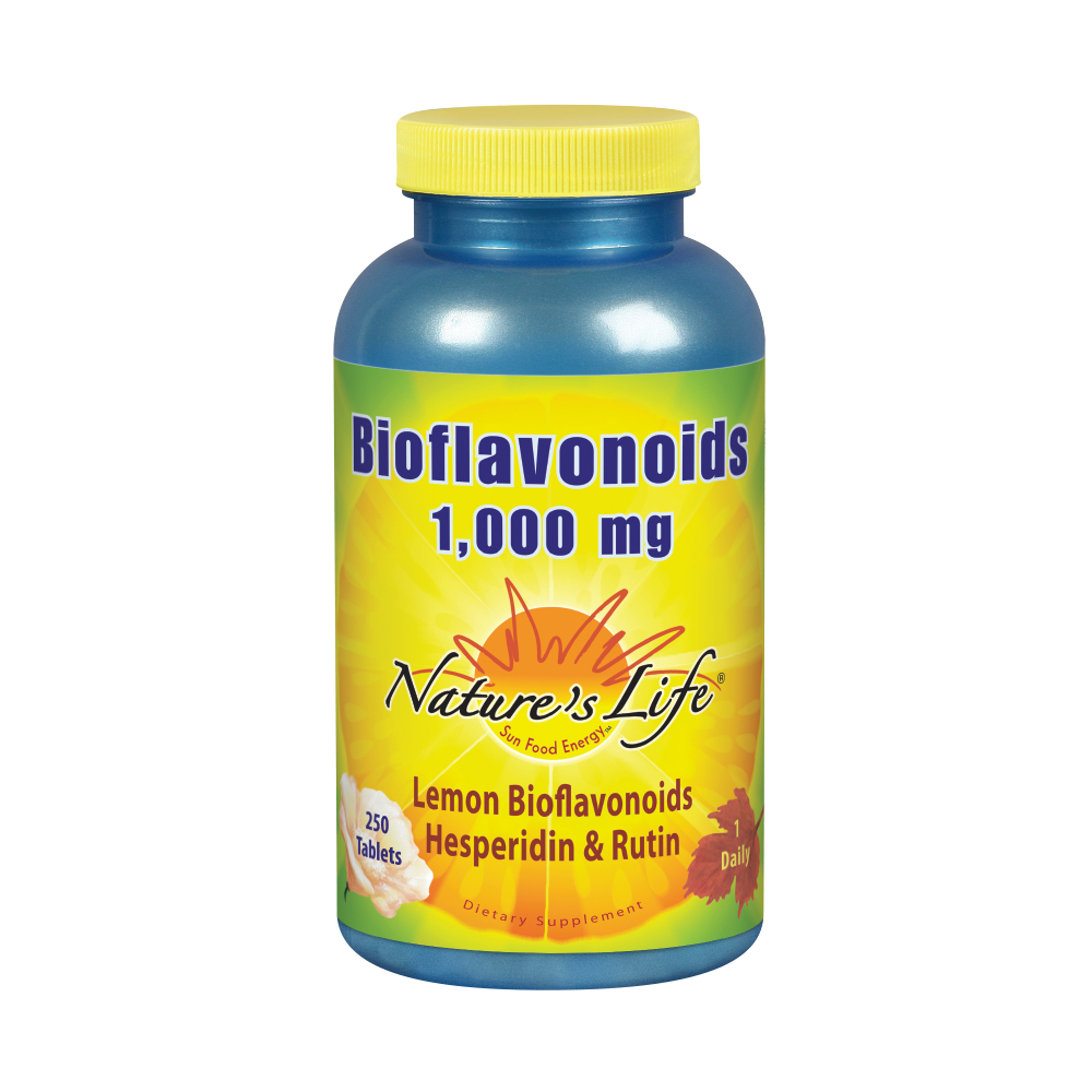 Nature's Life Bioflavonoids 1000mg per serving | 250 capsules | More Than 4 Months Supply | Lemon Bioflavonoid Complex, Hesperidin & Rutin | Antioxidant for Healthy Capillaries & Vit C Absorption - image 1 of 6