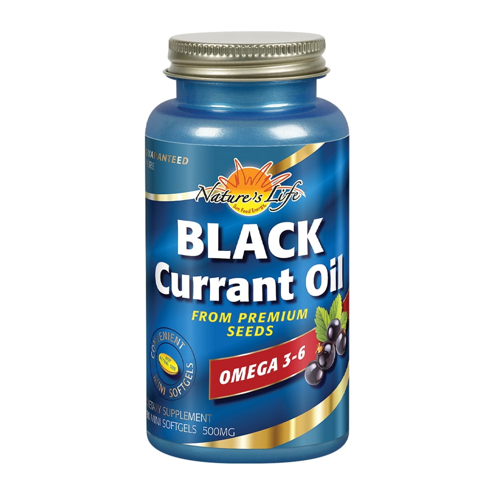 Nature's Life Black Currant Oil Minis 500 mg With Omega 36 for Skin