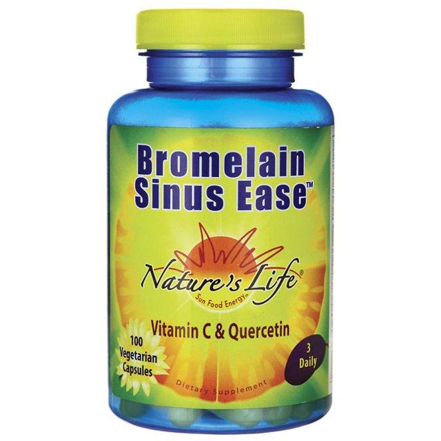 Nature's Life Respiratory & Immunity Supplements Bromelain Sinus Ease