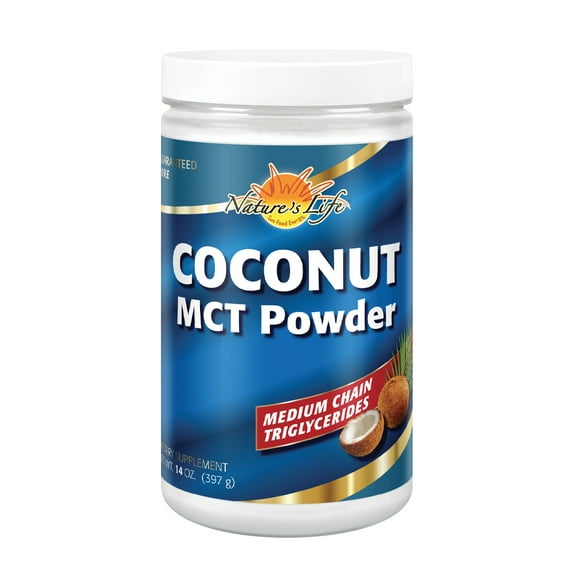 Nature's Life Coconut MCT Powder - 14 oz - Energy Support - Keto Friendly - 40 Servings
