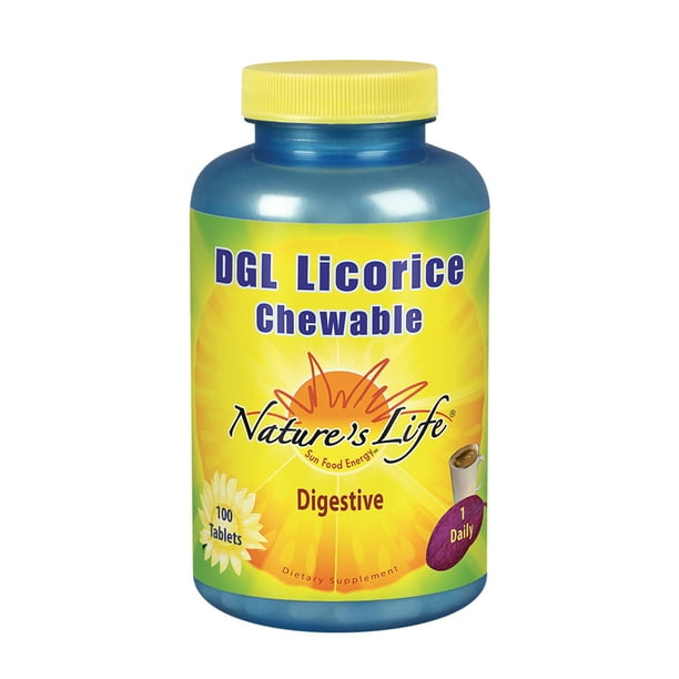 Natures Life DGL Licorice, Chewable 100 Tablet Walmart Business Supplies