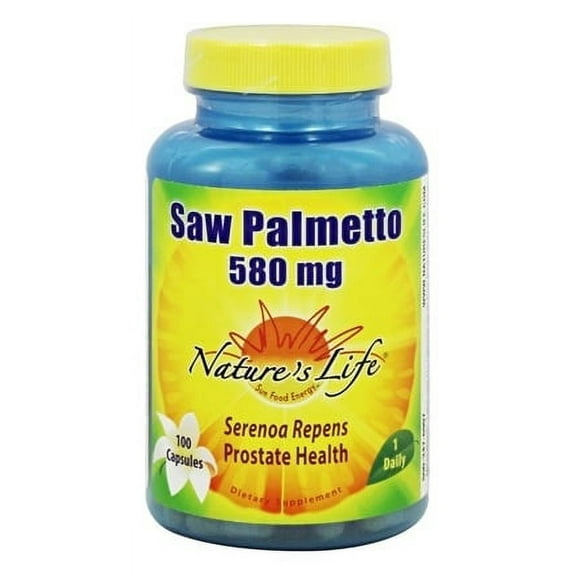 Nature's Life Saw Palmetto, 580 mg, 100 Vegetarian Capsules