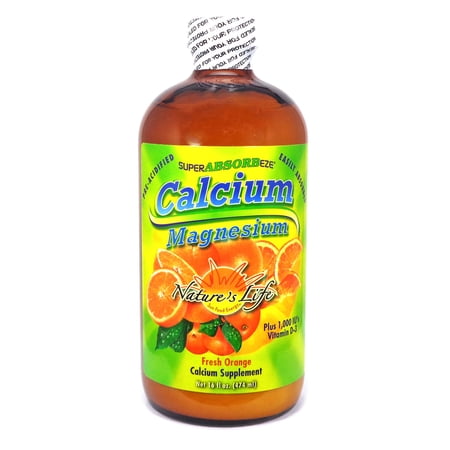 Nature's Life - Superabsorbeze Calcium Magnesium Liquid Fresh Orange - 16 fl. oz.