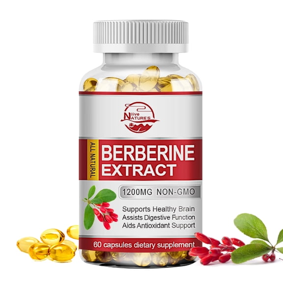 Nature's Live  Berberine Extract Capsules 1200mg Blood Sugar Support Supplement 60 capusles 