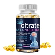 Natures Live Magnesium Citrate ,1000mg ,Extra Strength,Essential Mineral for Heart, Muscle, Digestion Support-120 Capsules