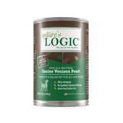 Natures Logic Canine Venison Feast Canned Dog Food, All Lifestages, 12 Cans