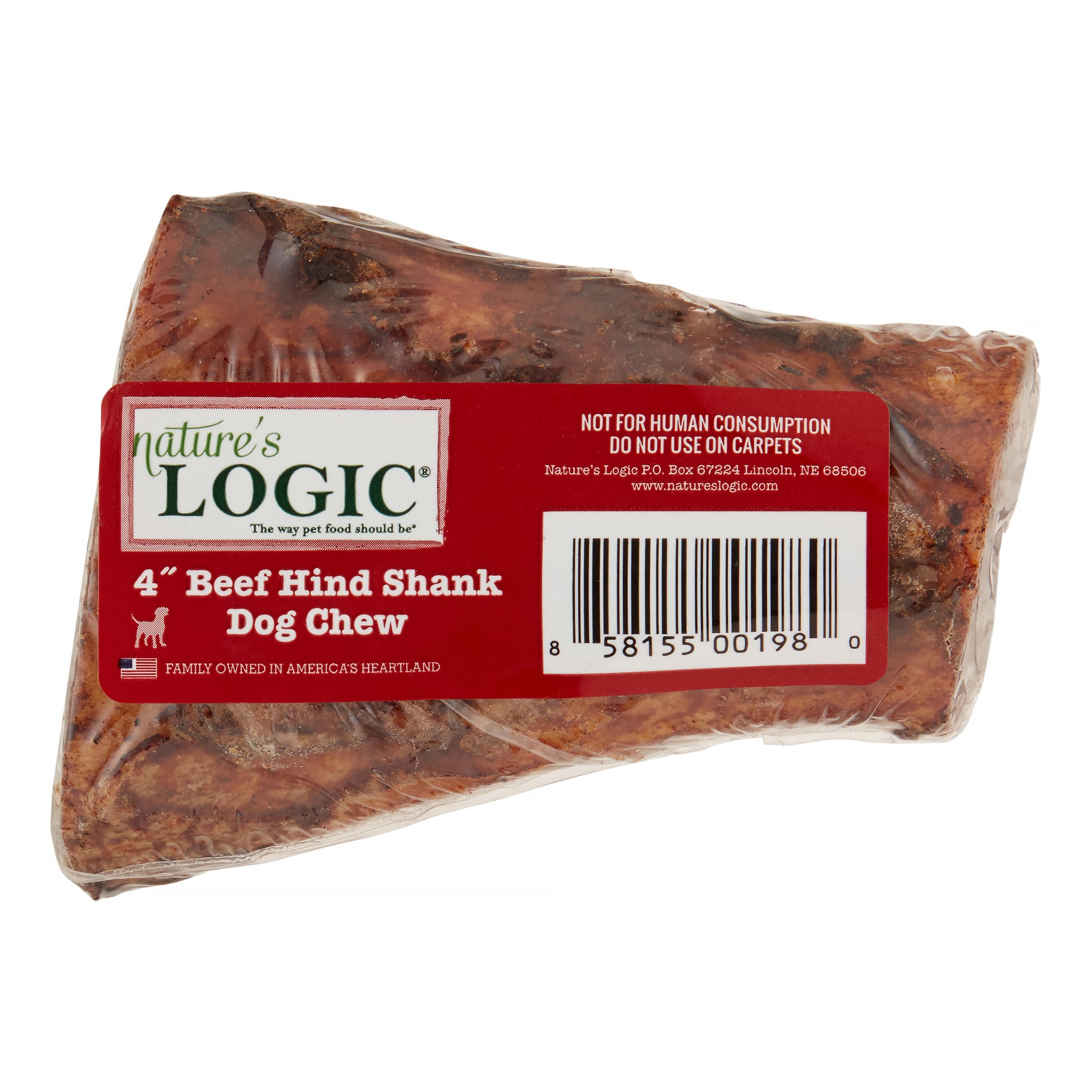 Nature's Logic Center Cut Hind Shank Bone Dog Treat, 4"