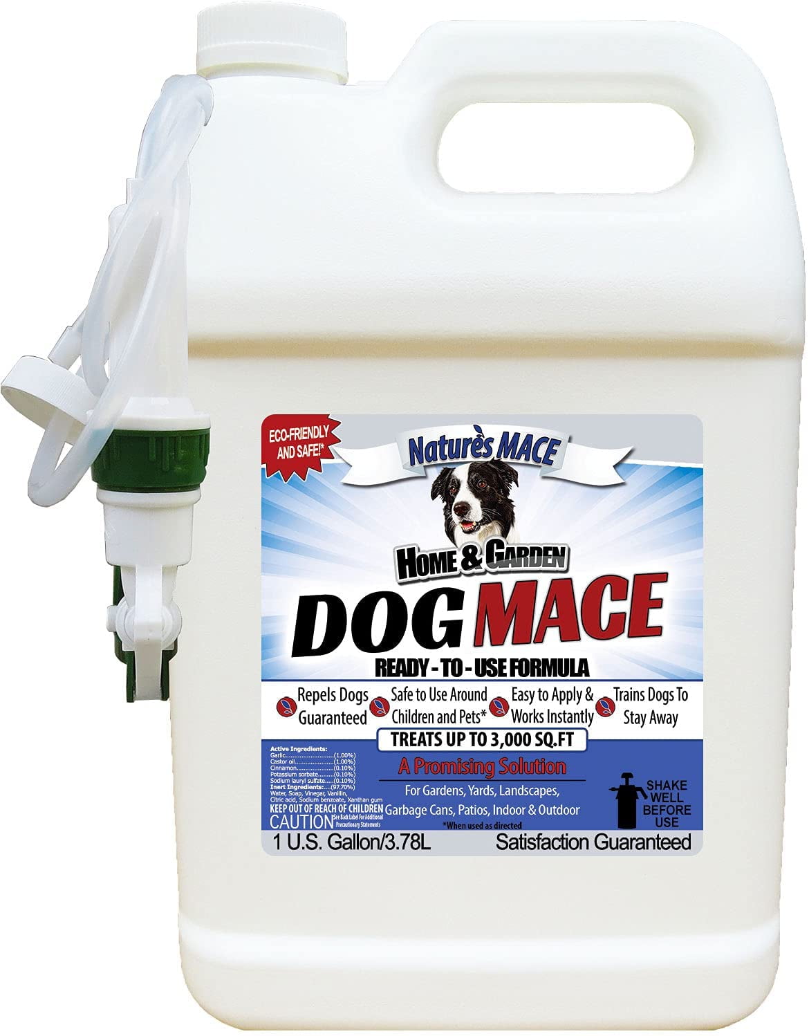 Nature’s MACE Dog Repellent 1 Gallon Spray/Treats 3,000 Sq. Ft. / Keep