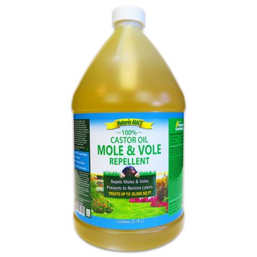 Baar Lawn Mole Castor Oil, MolEvict, Yard Outdoor Repellent, 1 Gallon ...
