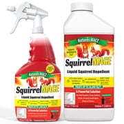 Natures MACE Squirrel MACE Squirrel Repellent, 1 40oz RTU Spray, plus 1 40oz Concentrate, Combo Kit | Works to Stop Nesting, Gnawing, Trailing, and Chewing Squirrels.