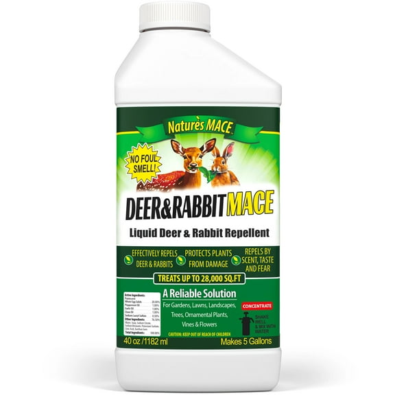Nature's Mace Deer and Rabbit Repellent Concentrated Formula, 40 oz