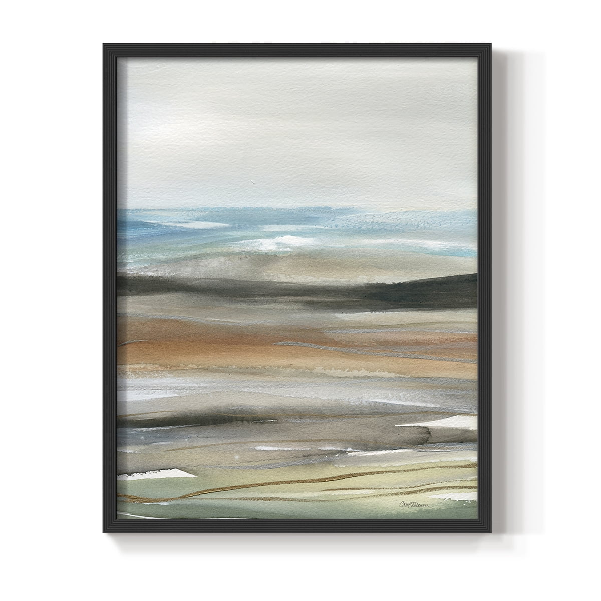 Nature's Many Layers I in Black Solid Wood 8 x 10 Framed Print