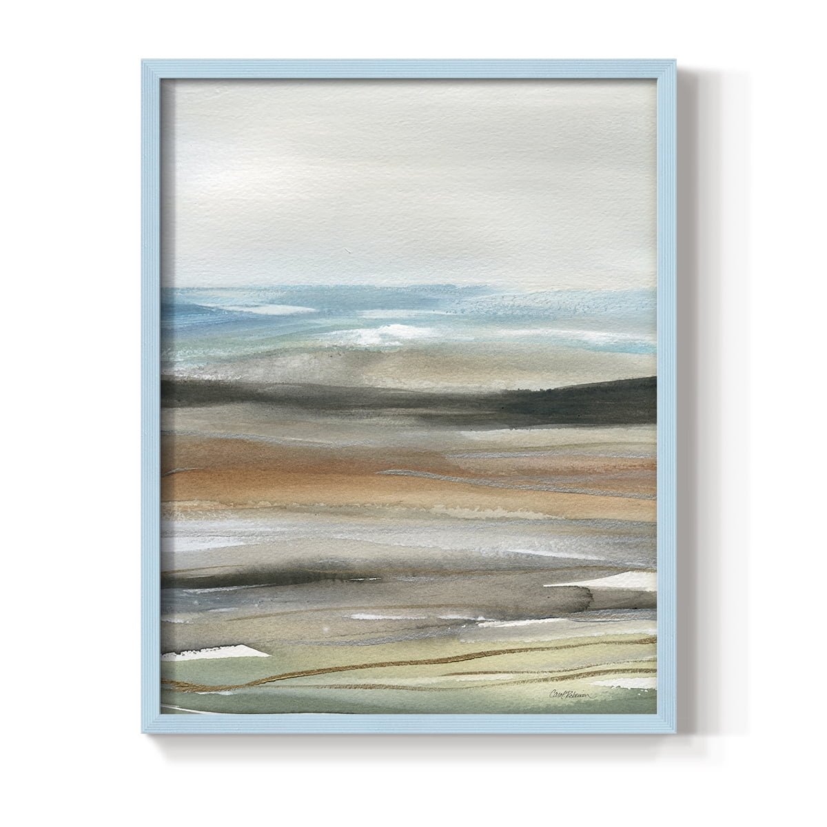 Nature's Many Layers I in Blue Solid Wood 11 x 14 Framed Print