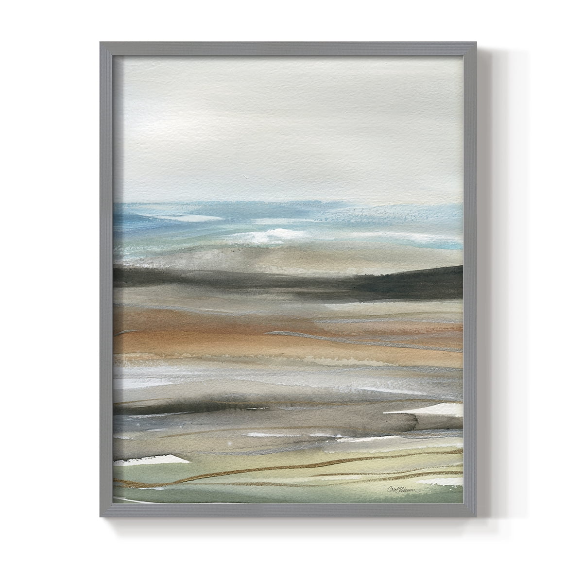 Nature's Many Layers I in Gray Solid Wood 22 x 28 Framed Print