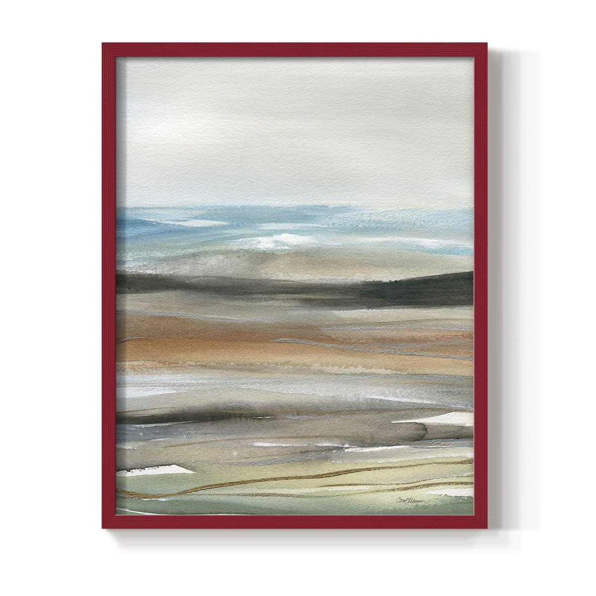 Nature's Many Layers I in Red Solid Wood 8 x 10 Framed Print