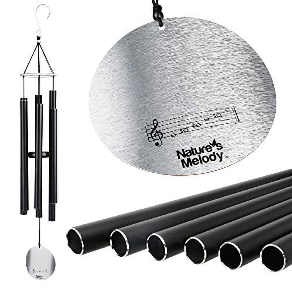 Nature's Melody 28" Black Aluminum Outdoor Wind Chimes