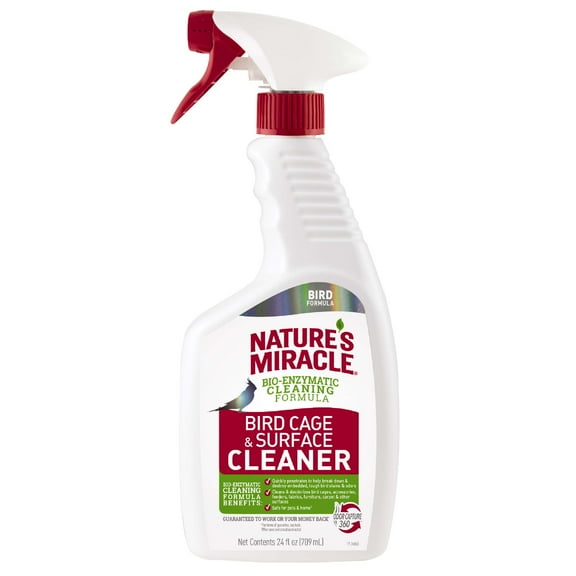 Natures Miracle Bird Cage & Surface Cleaner, 24 oz