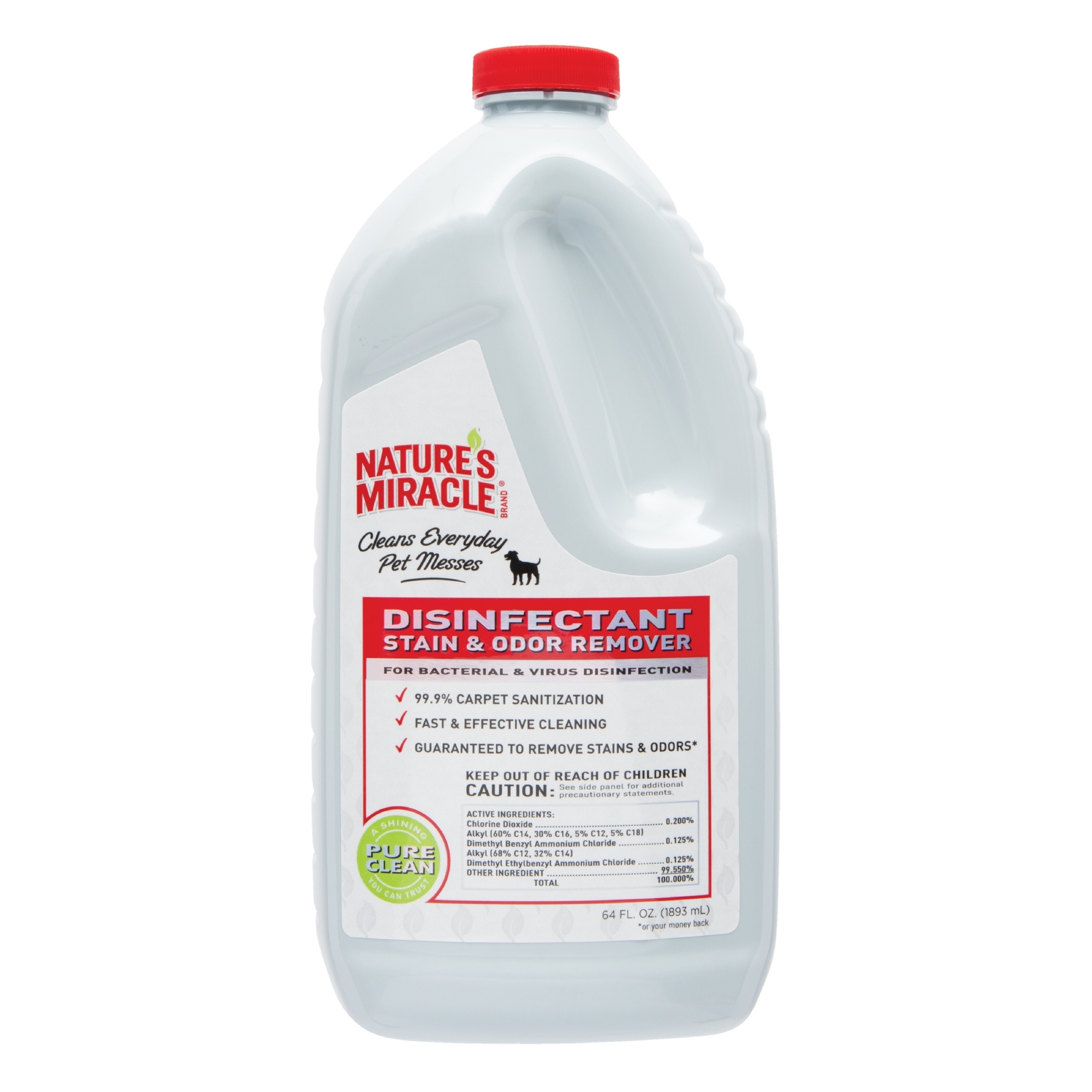 Nature's Miracle Dog Disinfectant Stain & Odor Remover Pour, 64 oz