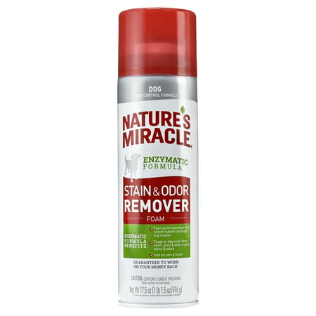 Nature's Miracle Dog Stain & Odor Remover Foam with Enzymatic Formula, 17.5 oz