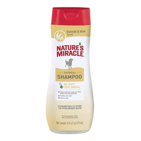 Nature’s Miracle Oatmeal Shampoo for Dogs, Oatmilk and Aloe Scent, 16 oz.